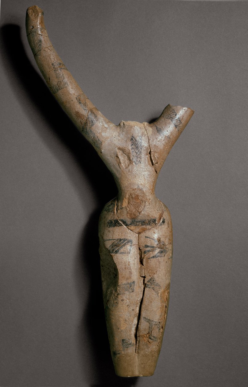 Figurka z tatuażem (ceramika) autorstwa Predynastic Period Egyptian