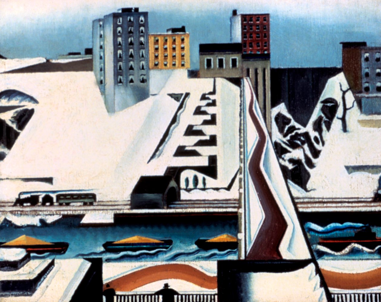Rzeki Harlem, 1928 autorstwa William Preston Dickinson