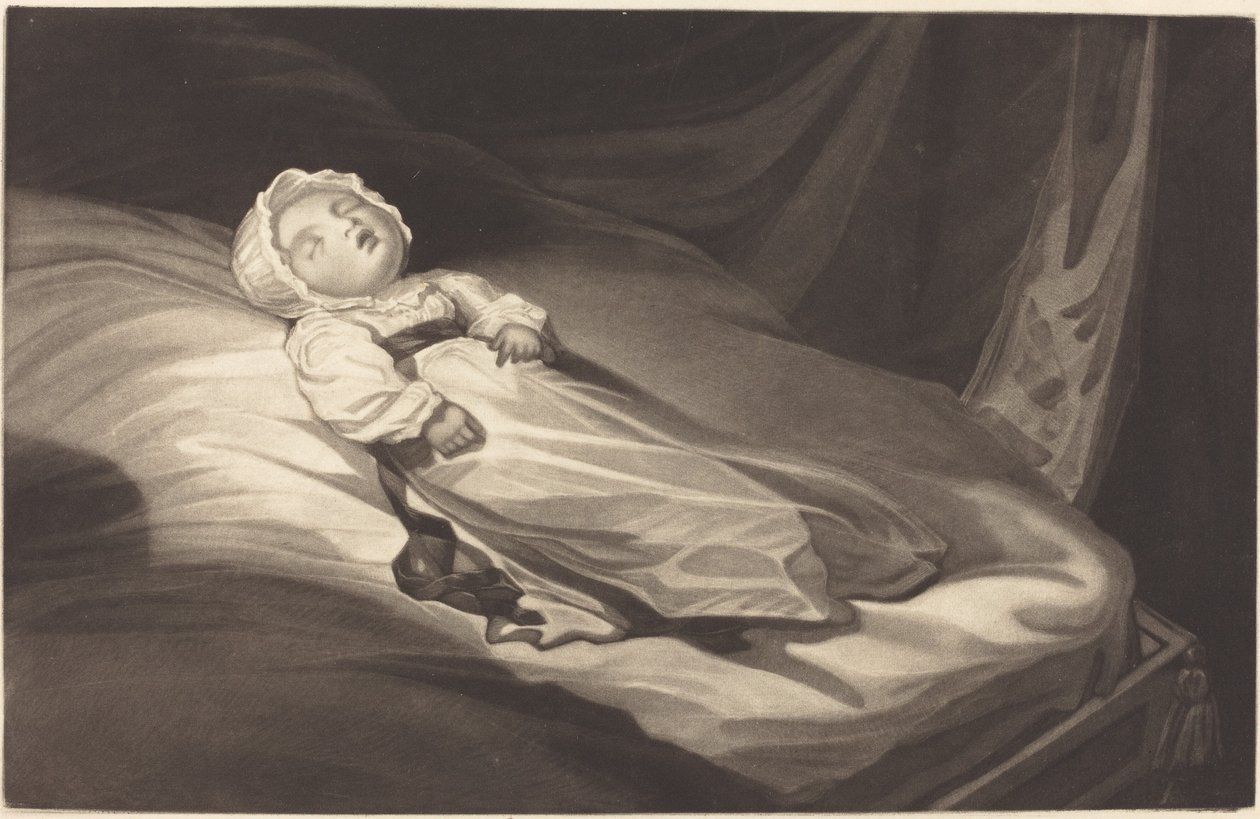 Śpiące niemowlę autorstwa Probably British 19th Century