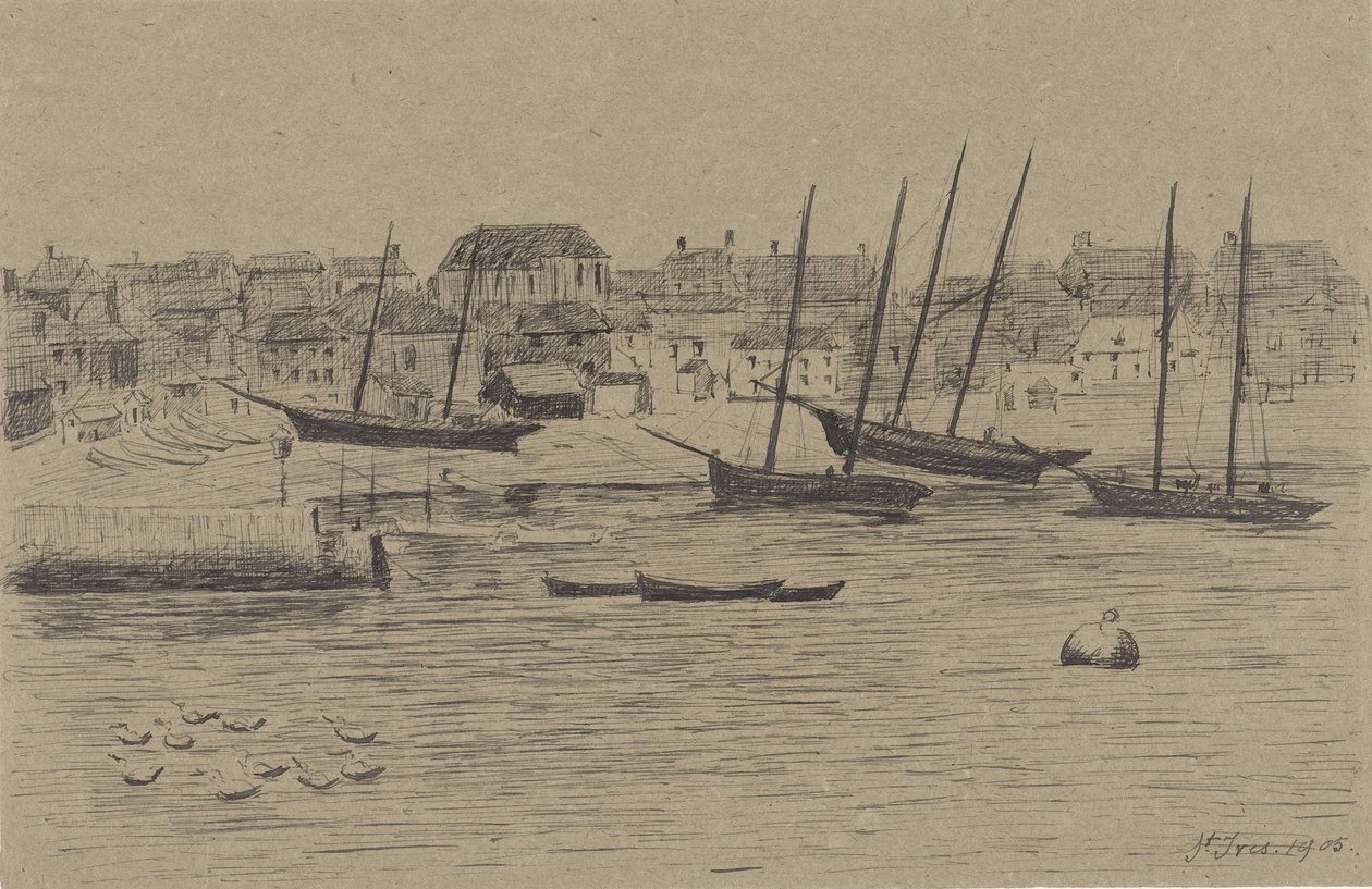 Wioska rybacka St. Ives autorstwa Prosper Alphonse Isaac