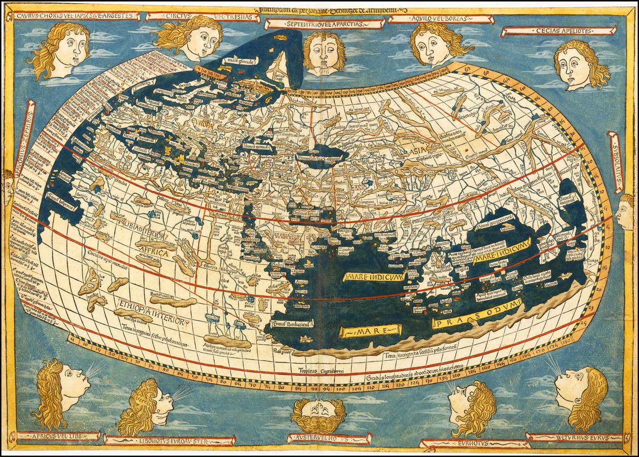1482 Mapa świata Ulm Ptolemeusz autorstwa Ptolemy