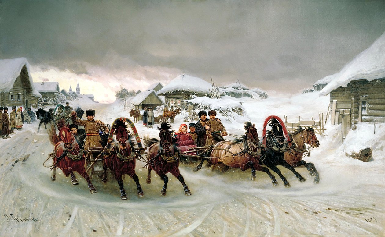 „Zapusty”, 1889 r. autorstwa Pyotr Grusinsky
