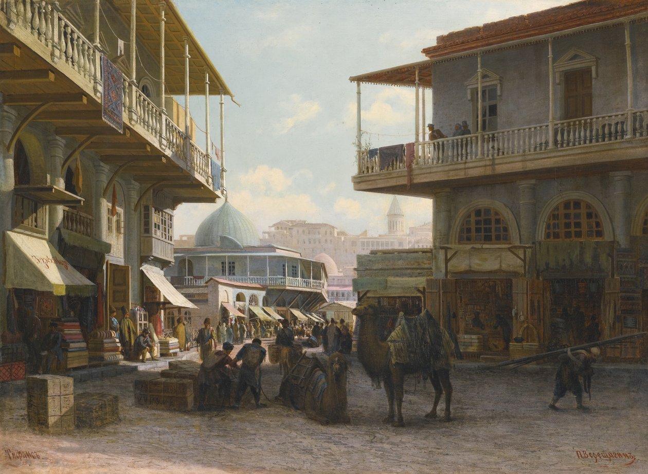 Widok Tyflisu, 1874 autorstwa Pjotr ​​​​Petrowitsch Wereschtschagin