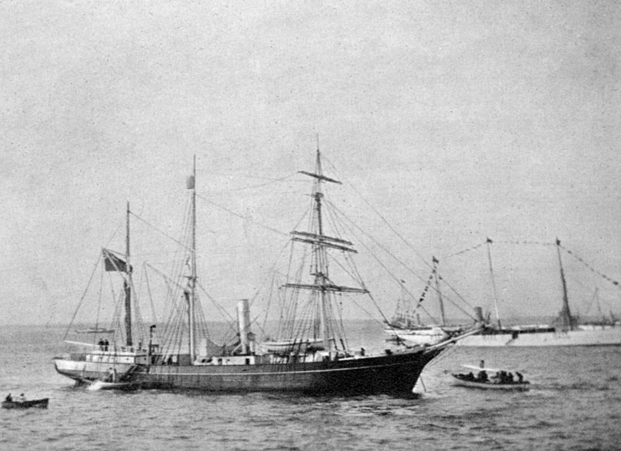 Ernest Shackletons statek HMS Nimrod, 1907 1908. autorstwa Queen Alexandra