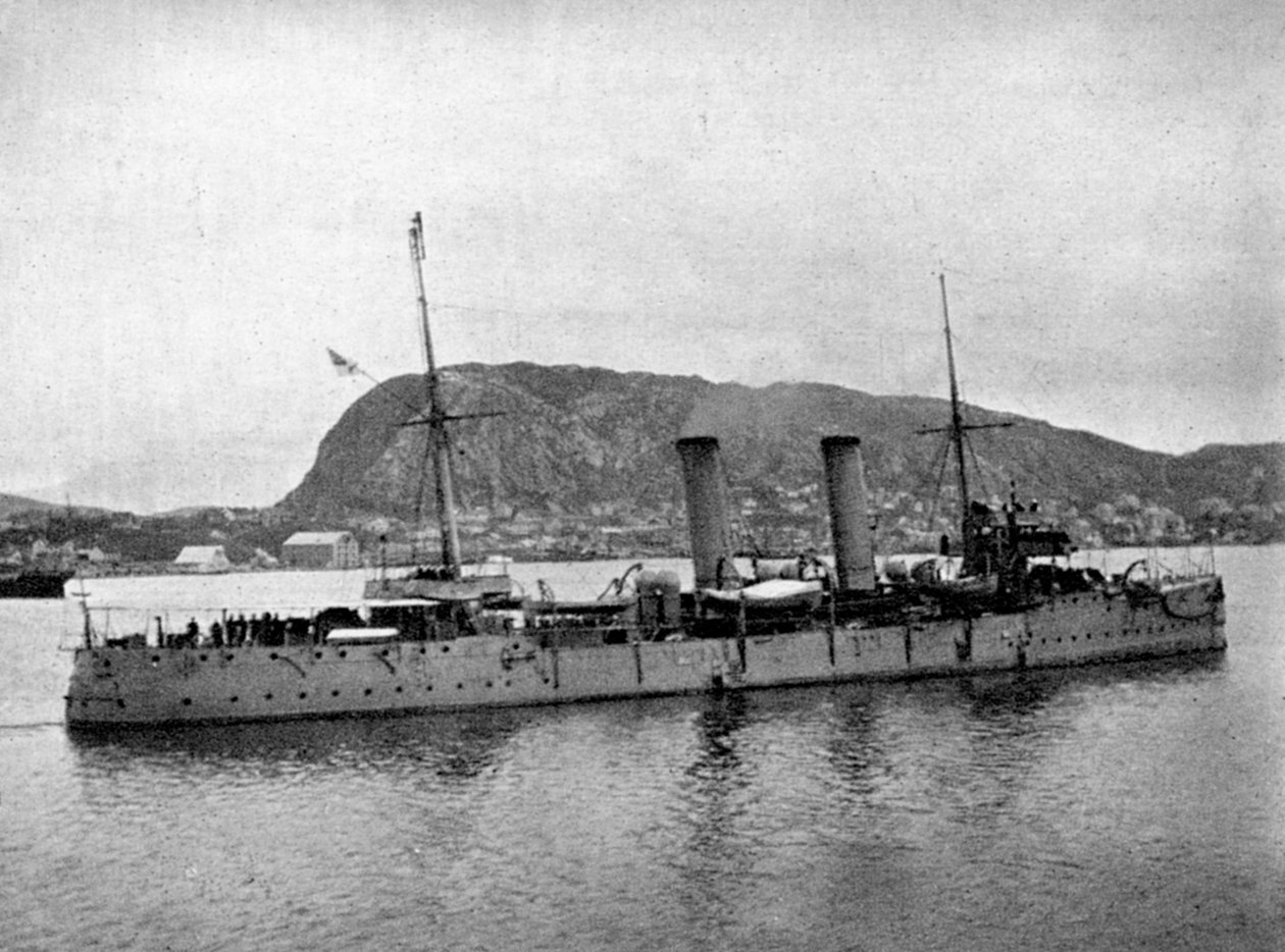 HMS Spartan u wybrzeży Norwegii, 1904 1908. autorstwa Queen Alexandra