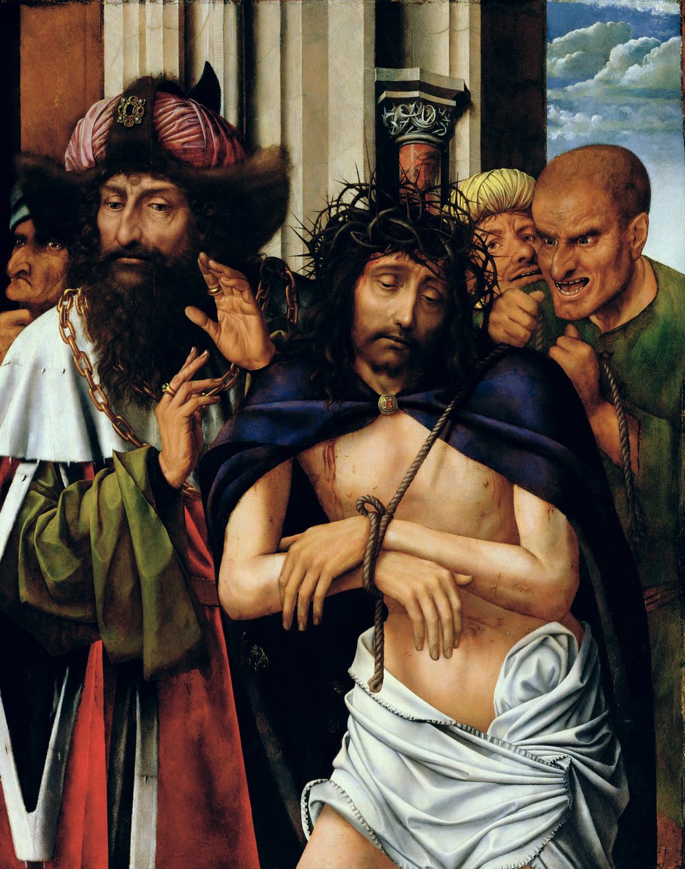 Naśmiewanie się z Chrystusa (szczegóły w 165461) autorstwa Quentin Massys or Metsys