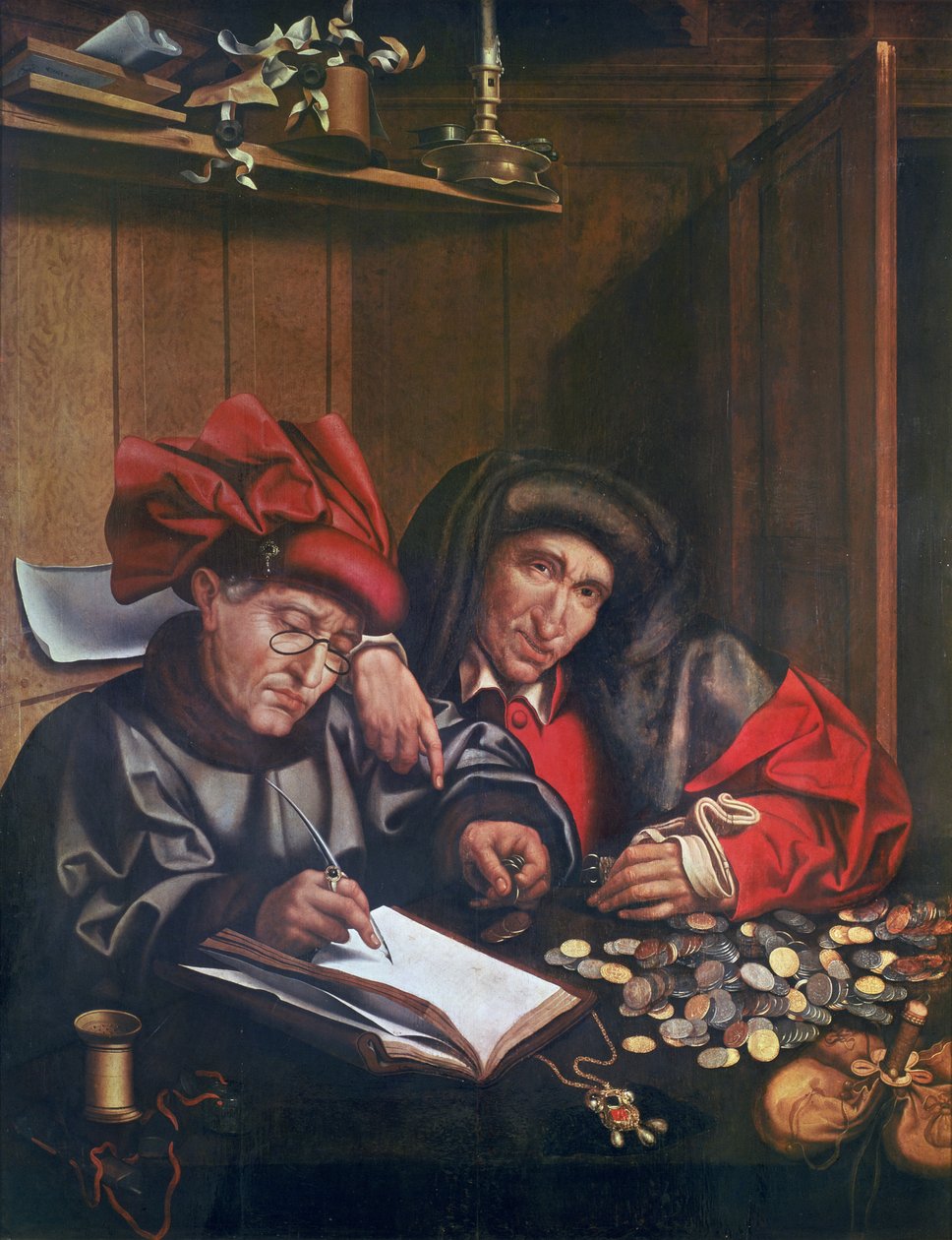 Zmieniacze pieniędzy, ok. 1530 autorstwa Quentin Massys or Metsys