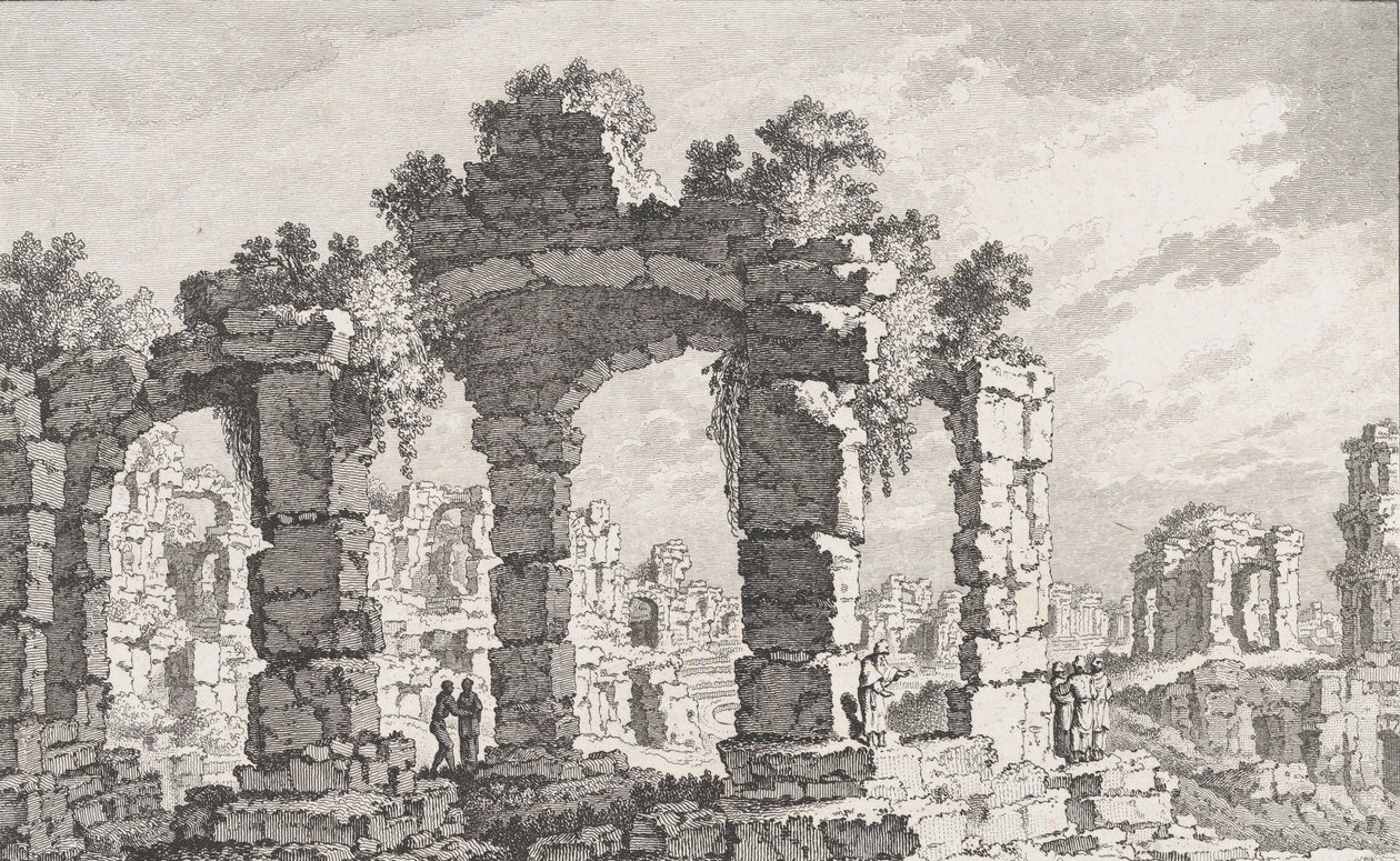 Ruiny Cumes, XVIII wiek. autorstwa Quentin Pierre Chedel