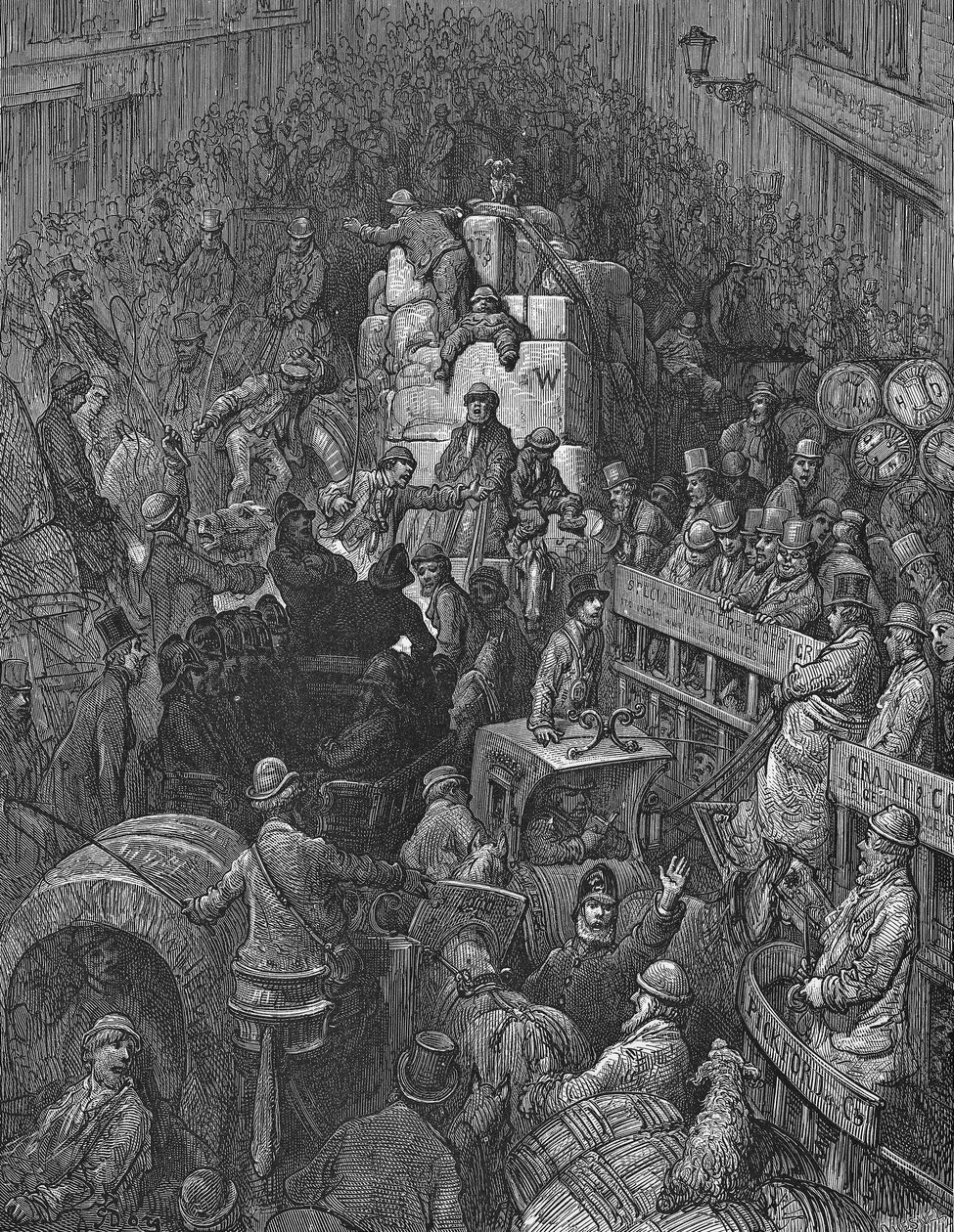 „Miejska ulica”, 1872 r. autorstwa Quesnel