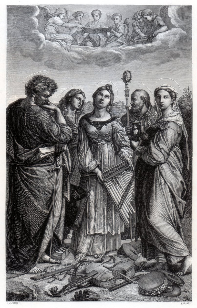 „Św. Cecylia”, 1514 1870 autorstwa Quesnel