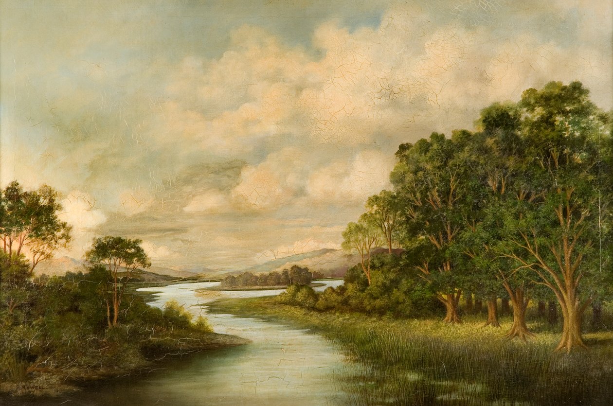 Widok na rzekę North Tyne autorstwa R. Rowell