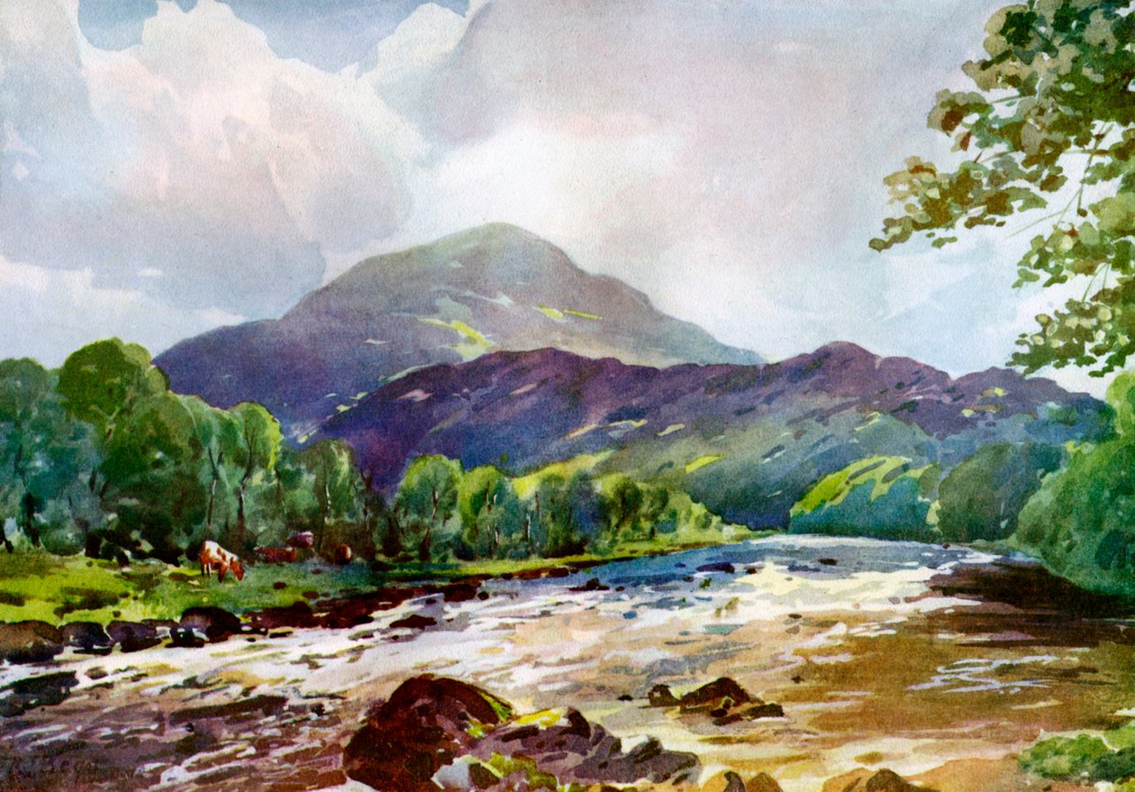 Na Teith niedaleko Callander, Perthshire, 1924-1926 autorstwa RJ Begg