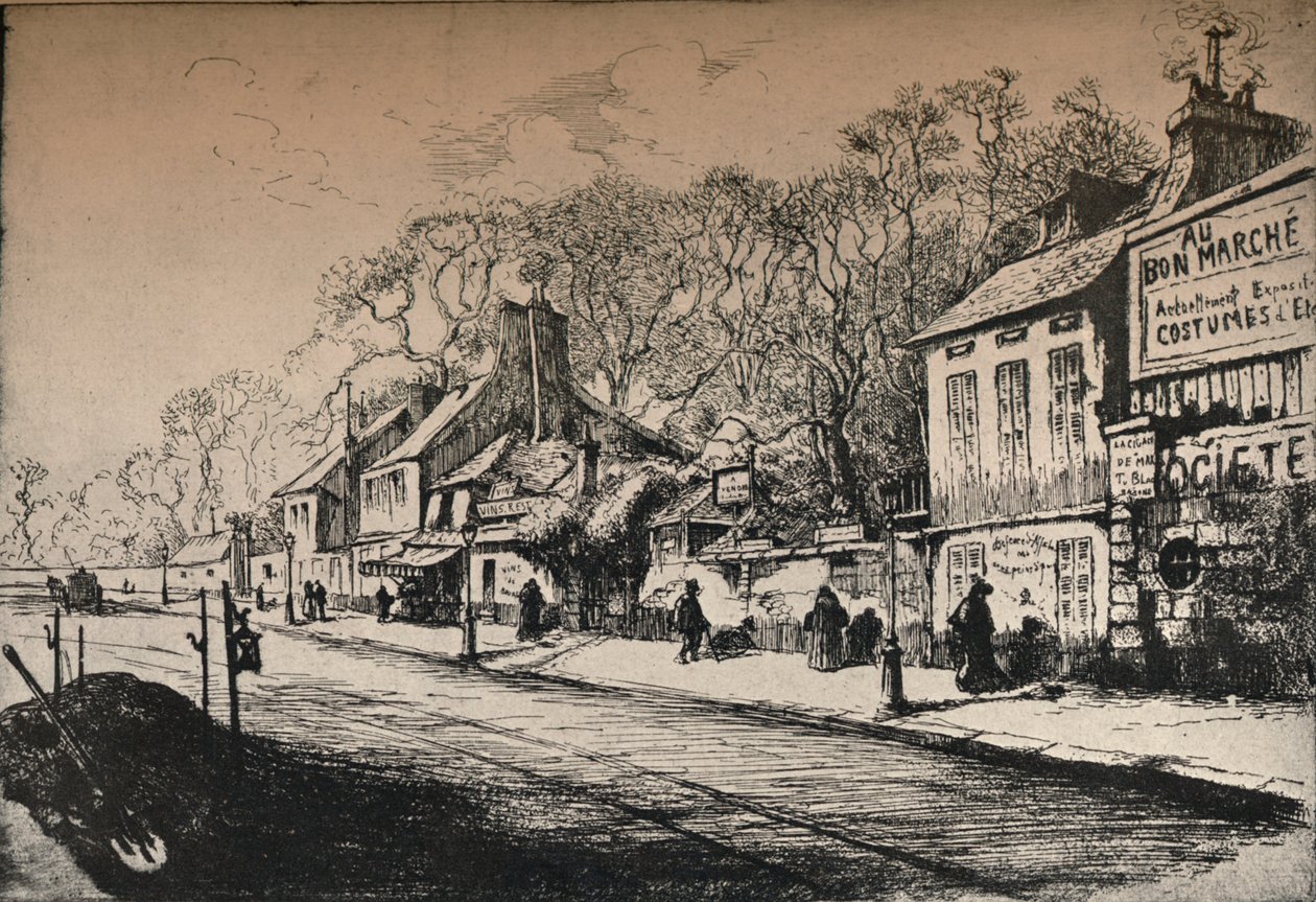 „Dom JJ Rousseau, Montmartre”, 1915 autorstwa RP Grouiller