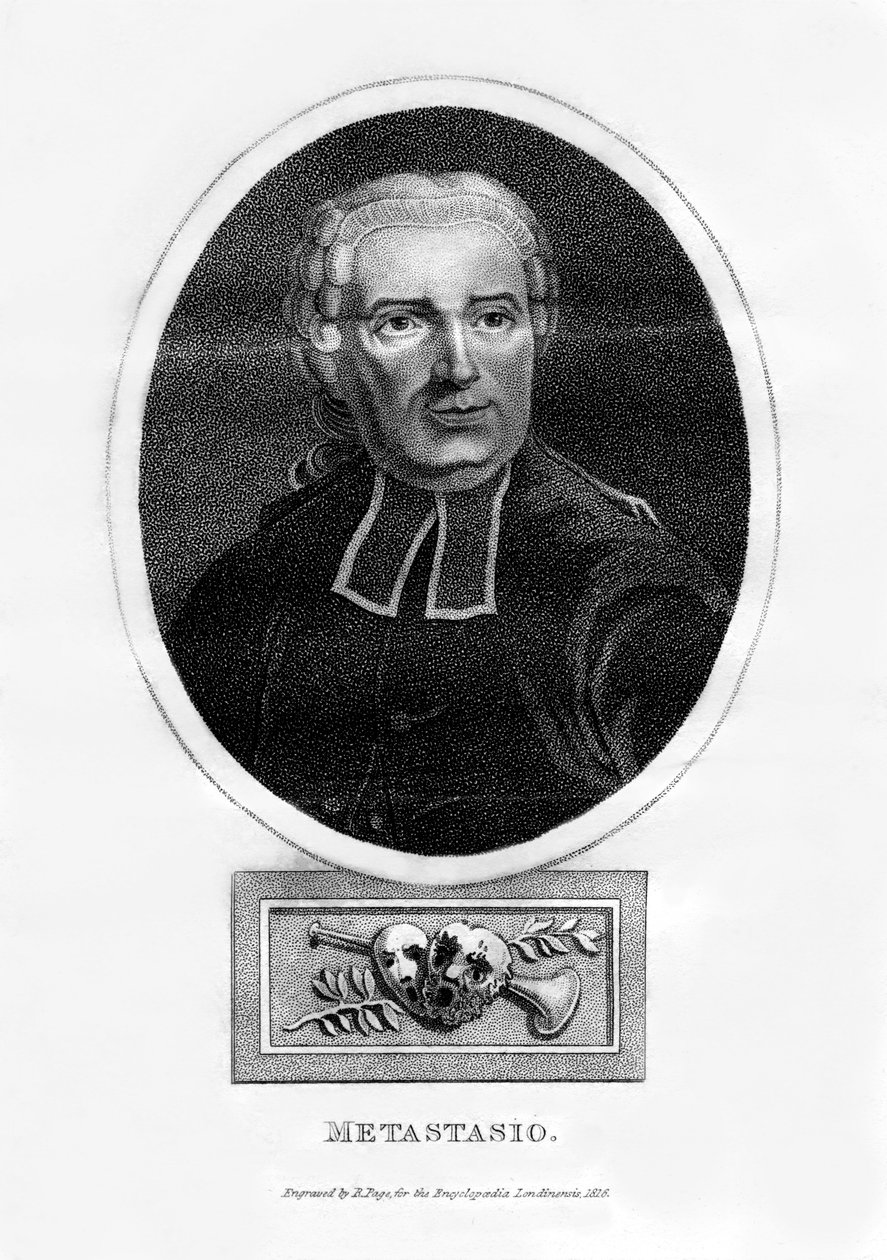 Metastasio, włoski poeta, 1816. autorstwa R. Page