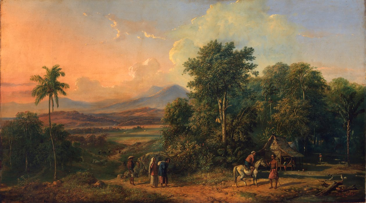 Las i dom rodzinny, 1860. autorstwa Raden Saleh