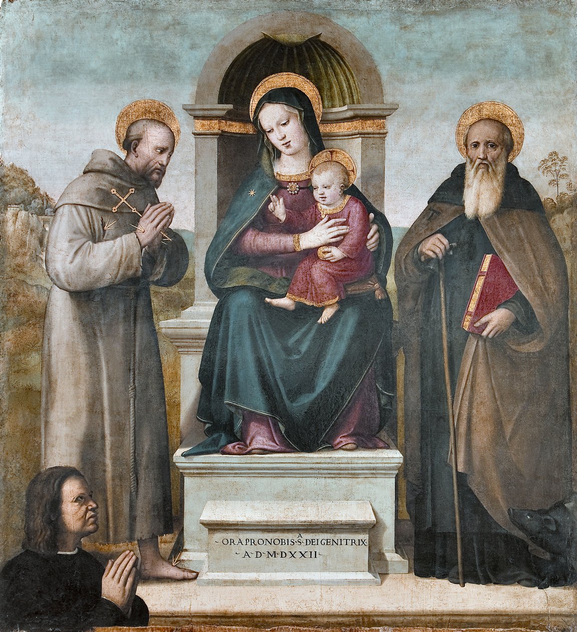 Intronizowana Madonna z Dzieciątkiem i świętymi autorstwa Raffaello Piccinelli
