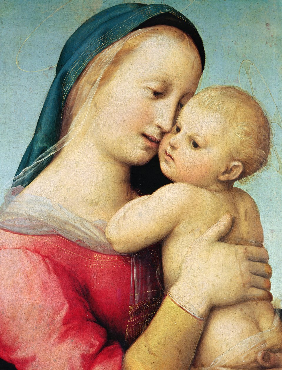 Fragment Madonny Tempi, 1508 autorstwa Raffaello Sanzio Raphael