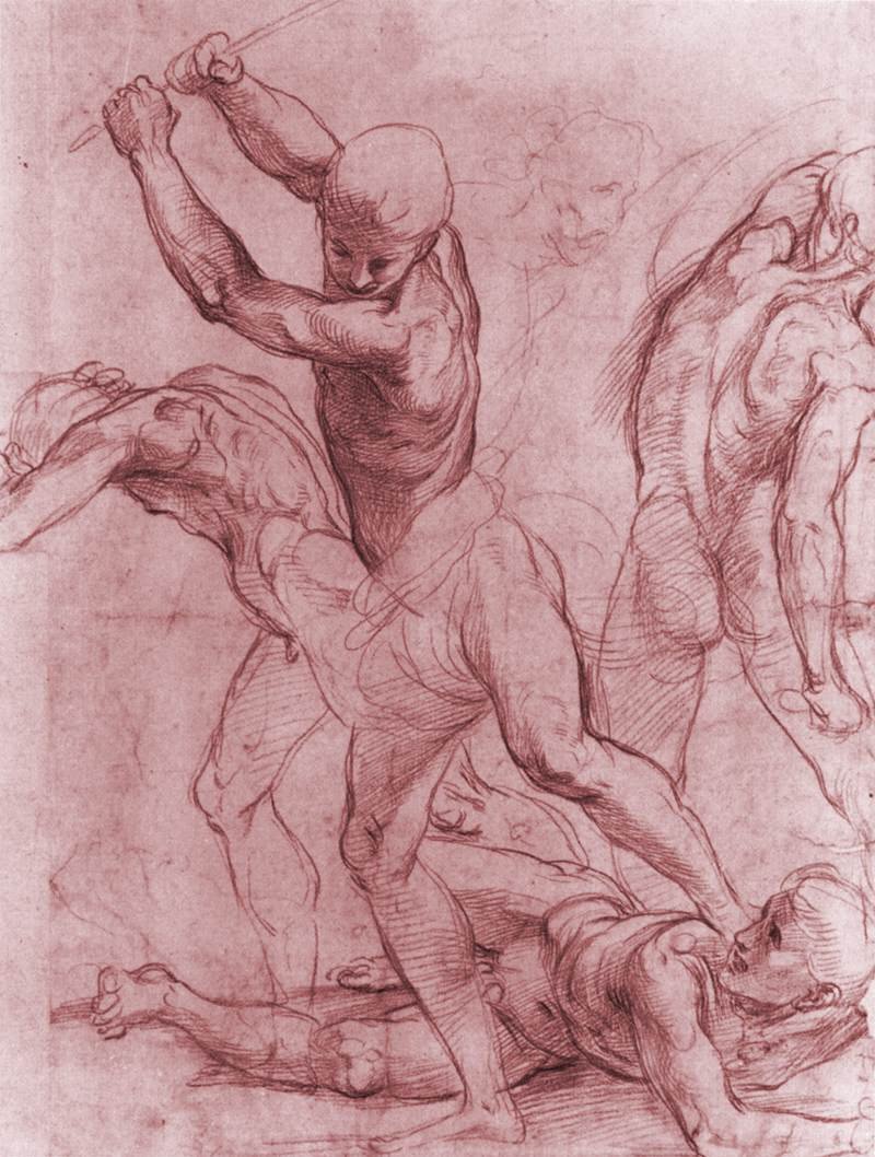 Walczący mężczyźni autorstwa Raffaello Sanzio Raphael