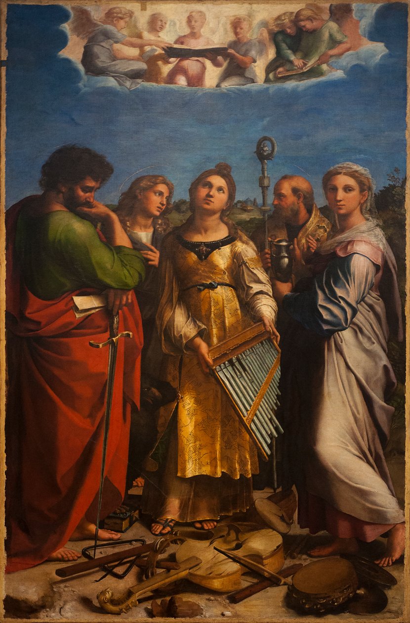 Św. Cecylia w ekstazie z Pawłem autorstwa Raffaello Sanzio Raphael