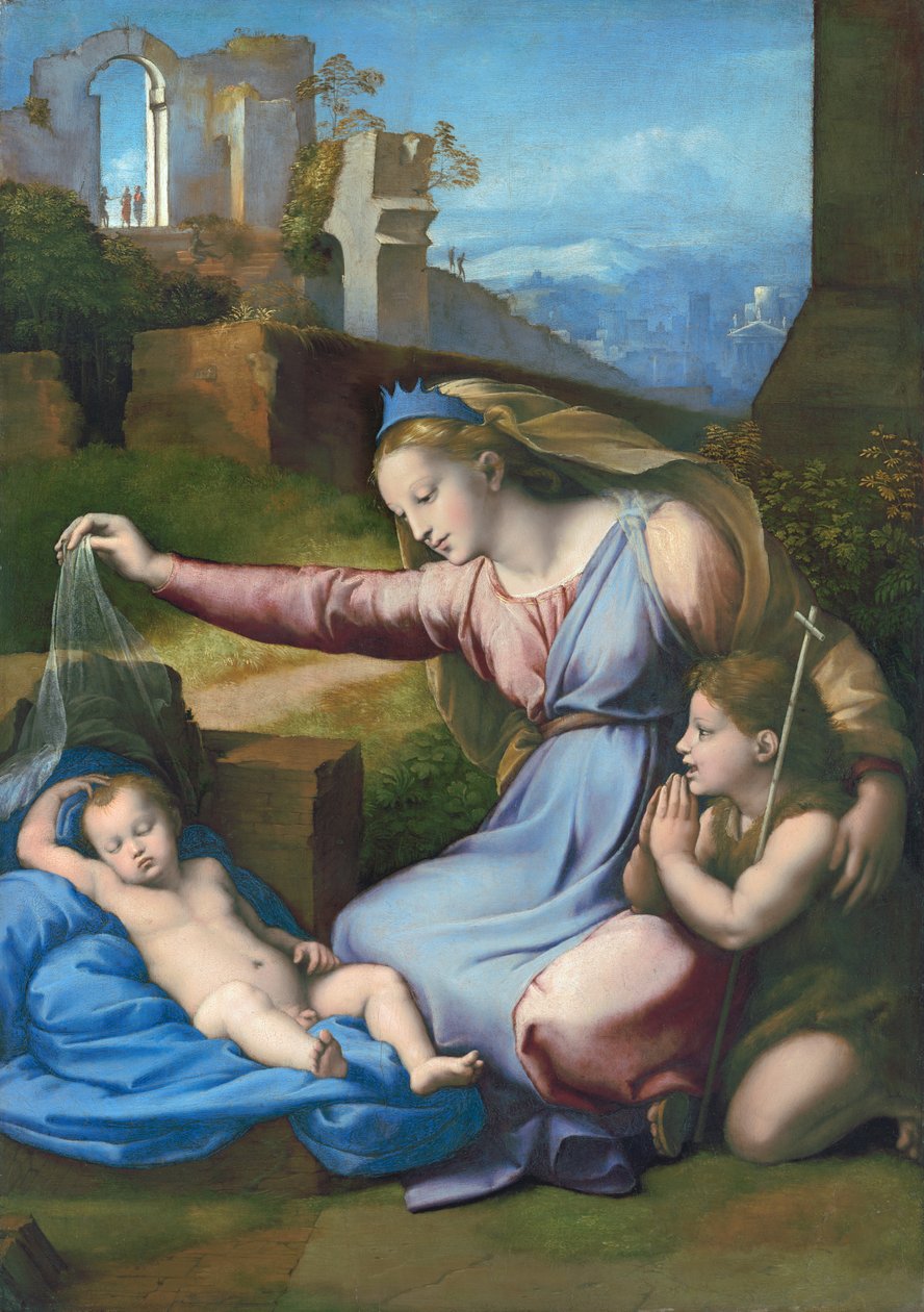 Dziewica w zasłonie autorstwa Raffaello Sanzio Raphael