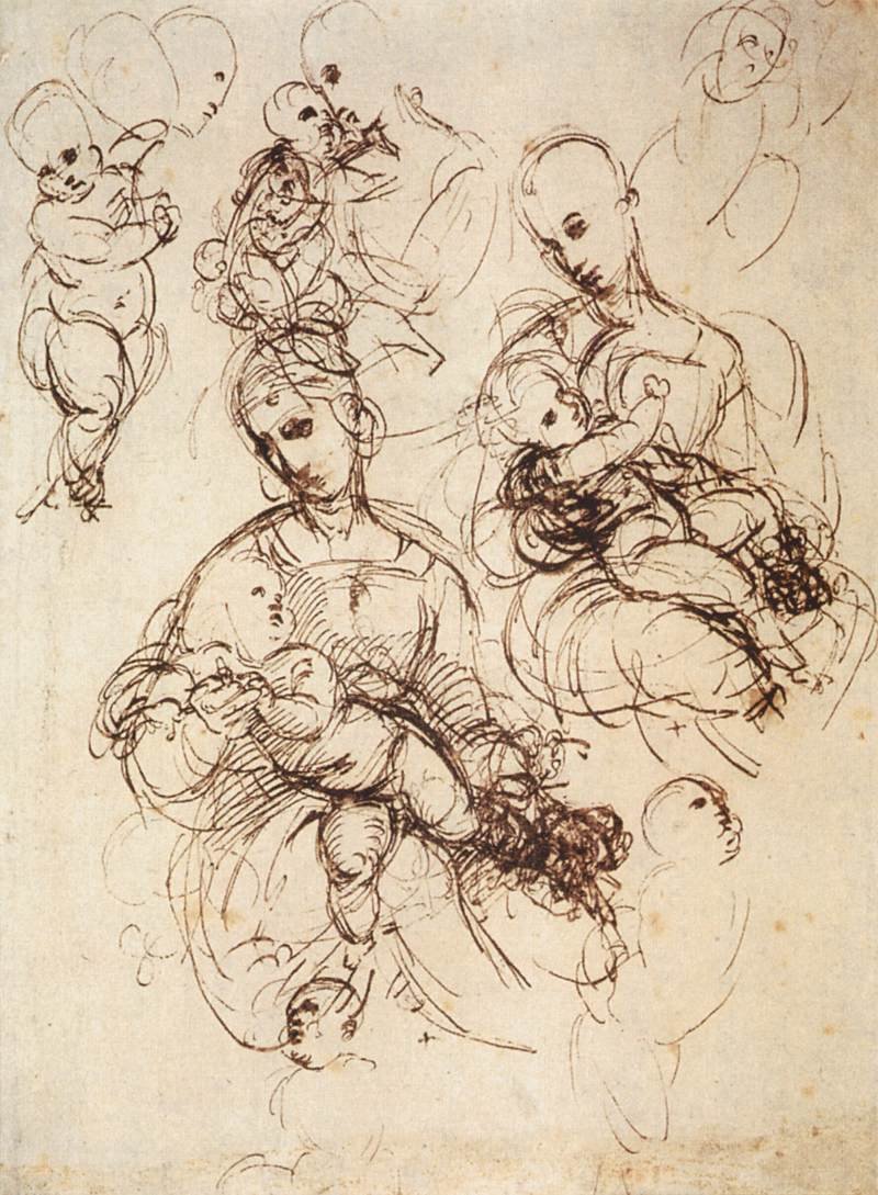 studia dla madonn z dzieckiem autorstwa Raffaello Sanzio Raphael