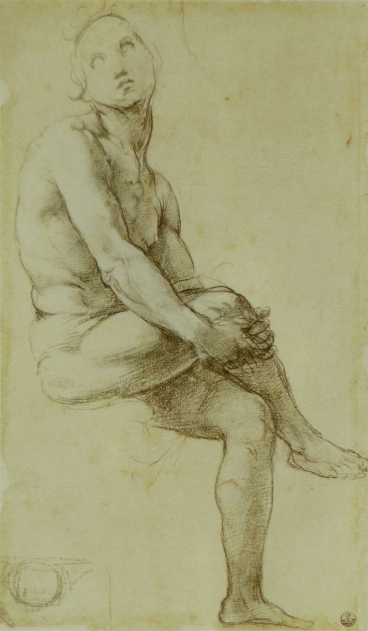 Siedzące studium nago autorstwa Raffaello Sanzio Raphael
