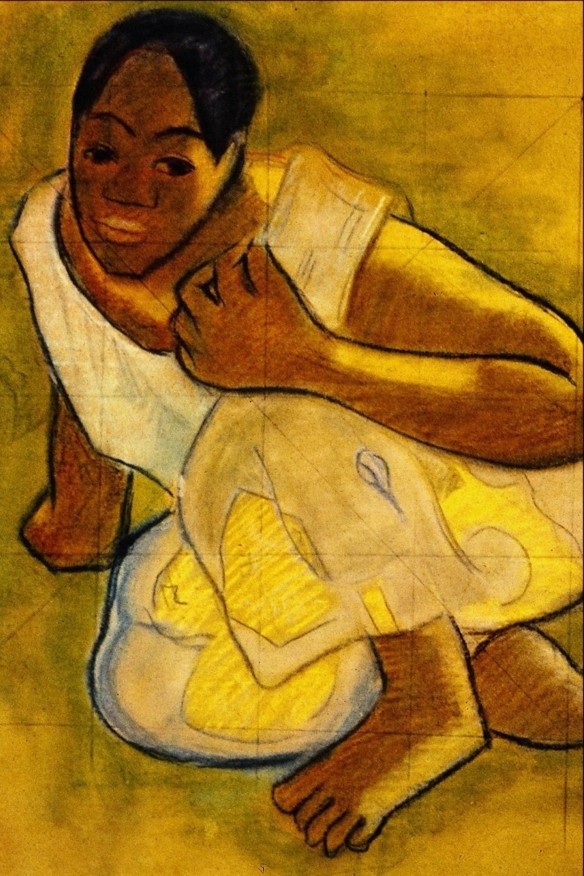 Przyczajona Tahitańska Dziewczyna autorstwa Paul Gauguin