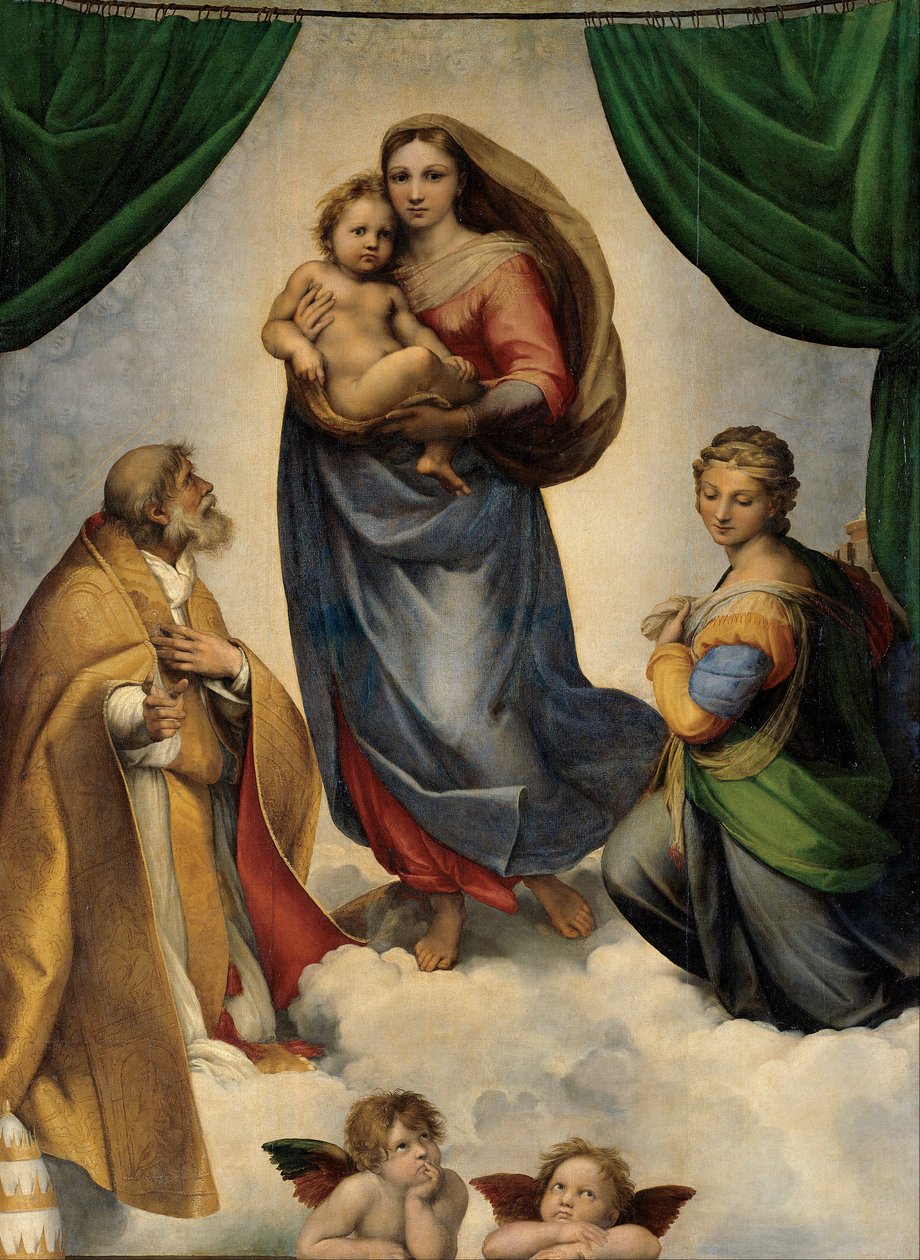 Madonna Sykstyńska autorstwa Raffaello Sanzio Raphael