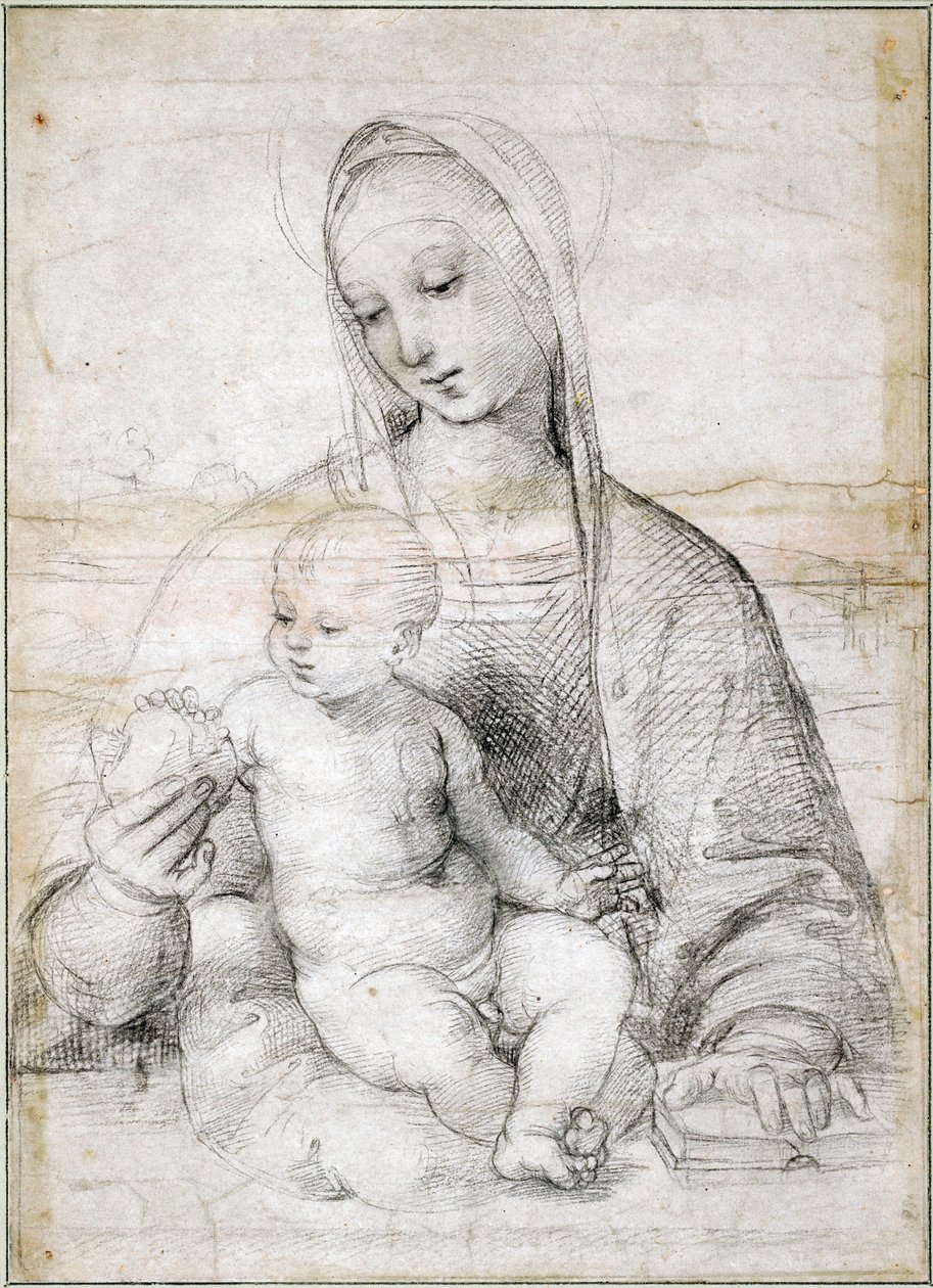 Madonna z Granatem, ok. 1930 r. 1504 autorstwa Raffaello Sanzio Raphael