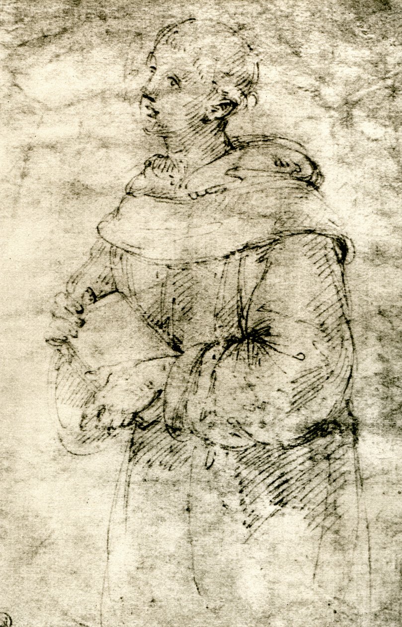 Studium mnicha, 1913. autorstwa Raffaello Sanzio Raphael