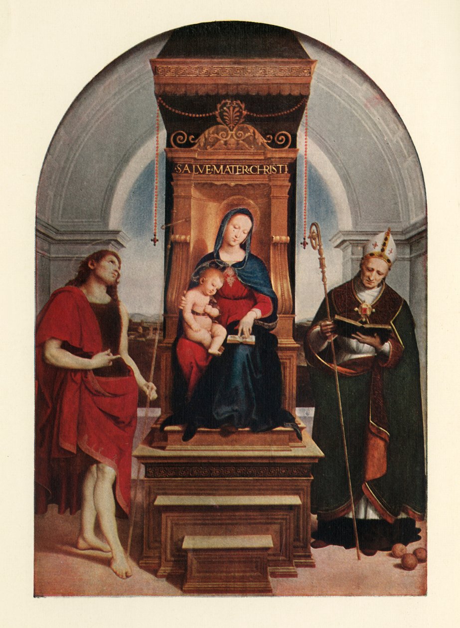 Madonna Ansidei, 1505, c1912 autorstwa Raffaello Sanzio Raphael