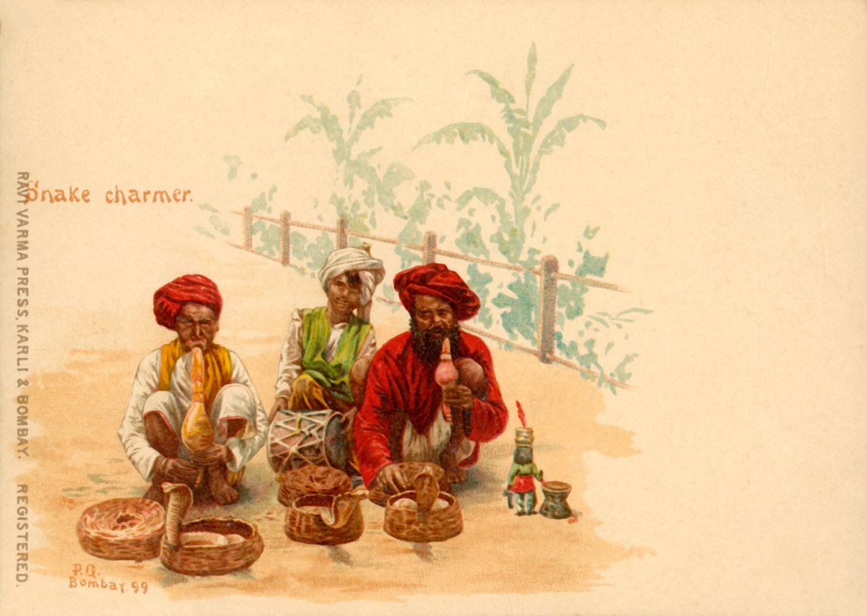 Zaklinacz węży, 1899. autorstwa Raja Ravi Varma
