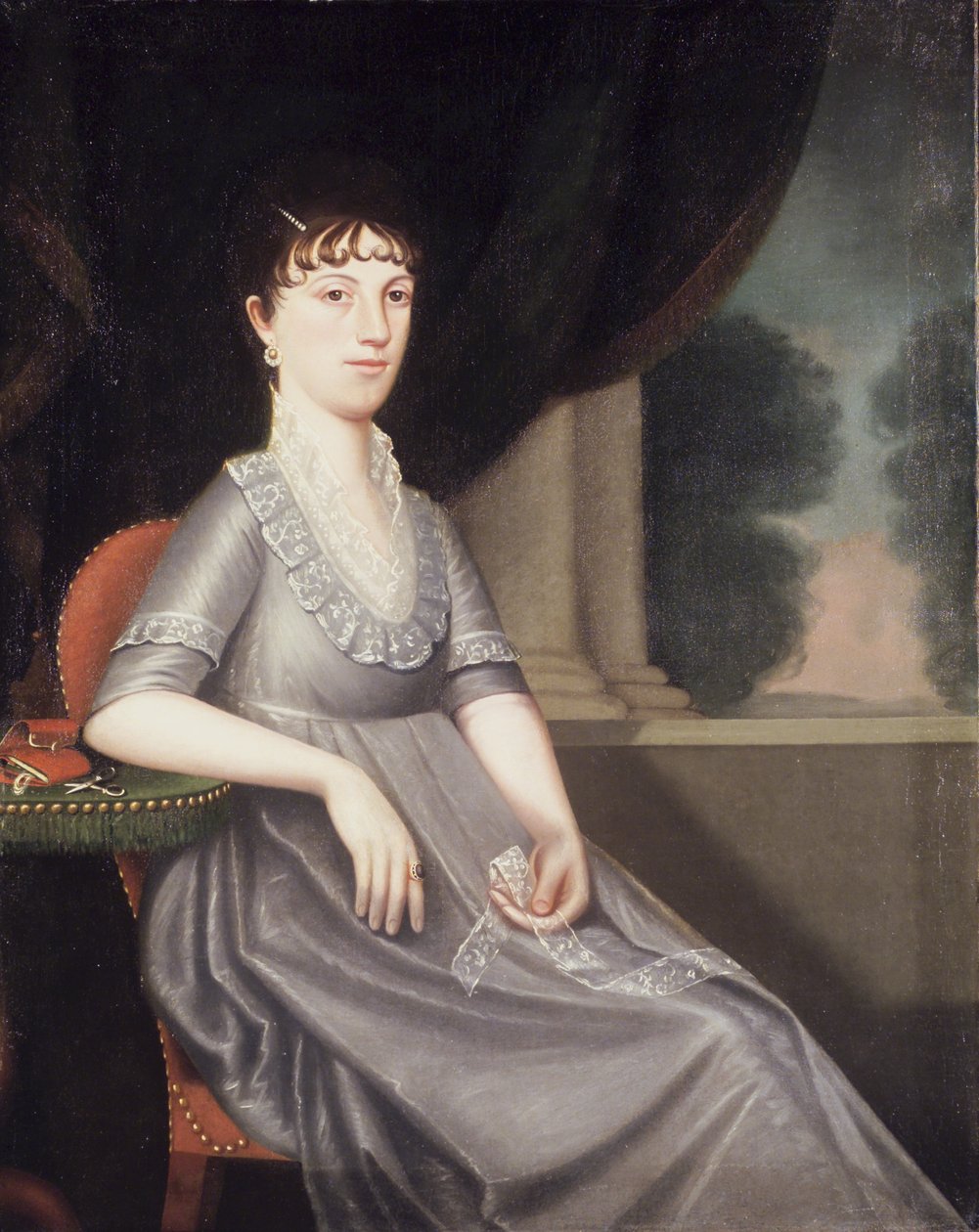 Pani Ebenezer Porter (Lucy Patty Pierce Merwin) ok. 1804 r. autorstwa Ralph Eleaser Whiteside Earl