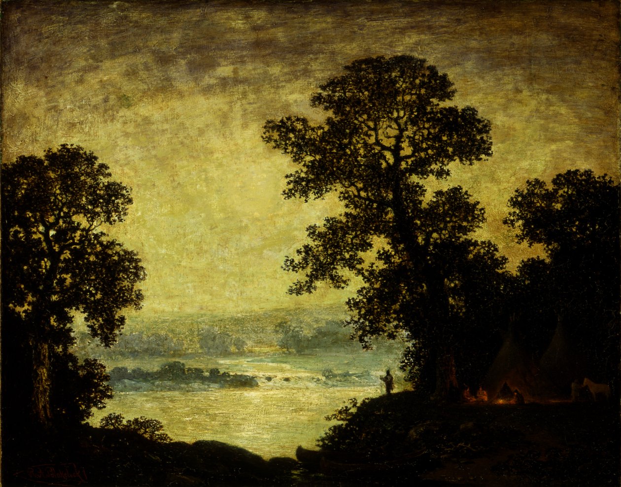 Światło Księżyca, Obóz Indian, 1885-1889. autorstwa Ralph Albert Blakelock