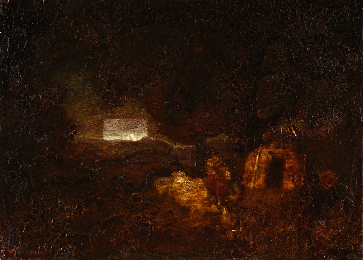 Budowniczowie kajaków, po 1879 r. autorstwa Ralph Albert Blakelock