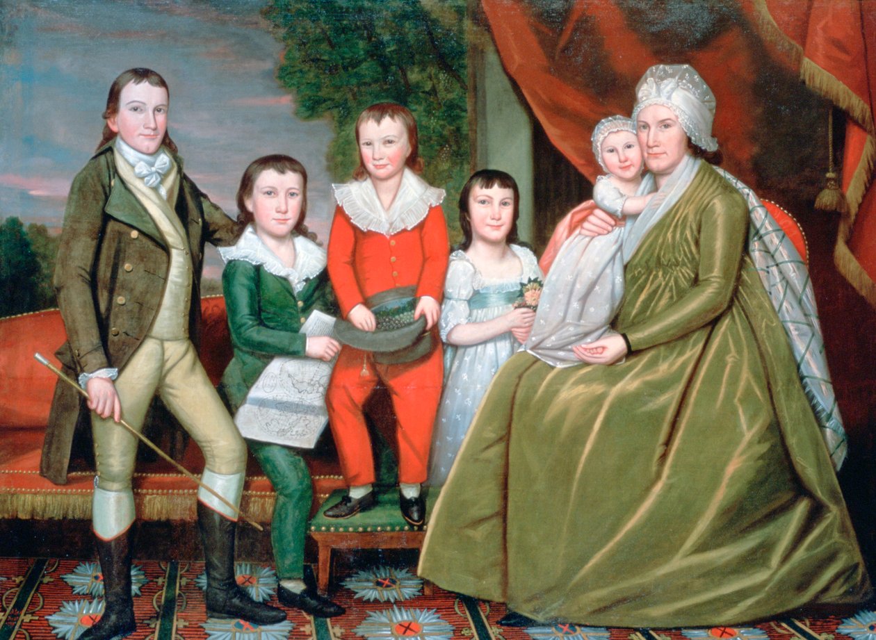 Pani Noah Smith i jej dzieci, 1798 autorstwa Ralph Earl