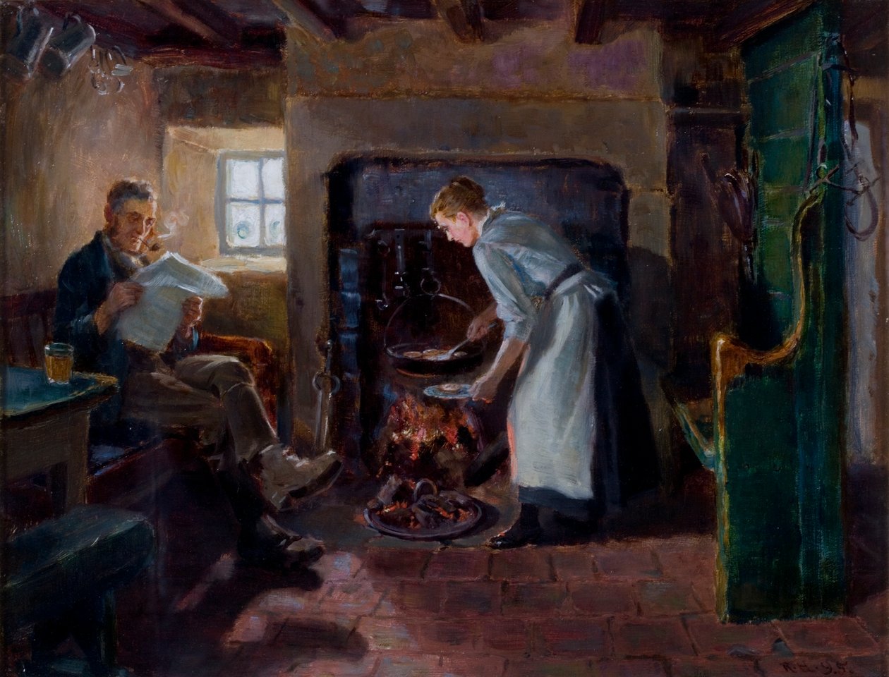 Pora na posiłek, 1895 autorstwa Ralph Hedley