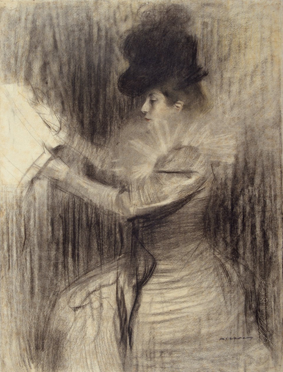 Kobieca figura autorstwa Ramon Casas i Carbo