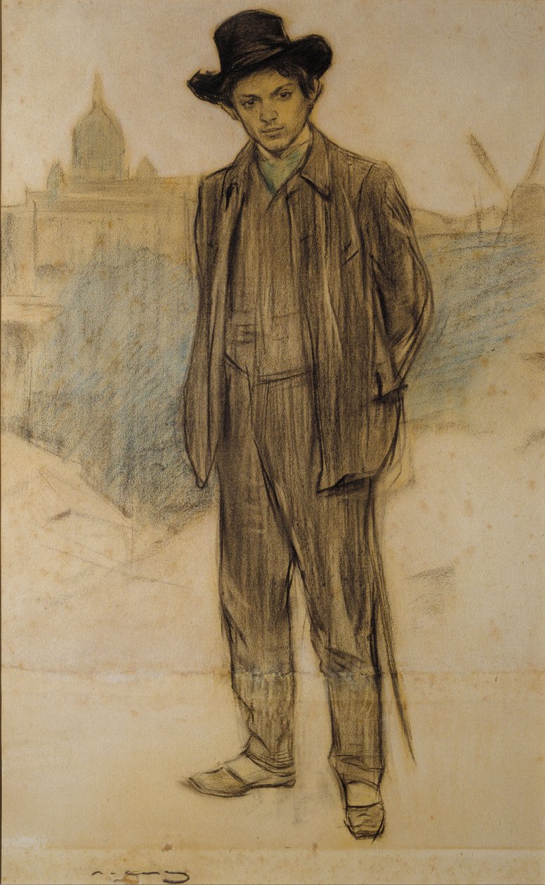 Portret Pabla Picassa autorstwa Ramon Casas i Carbo