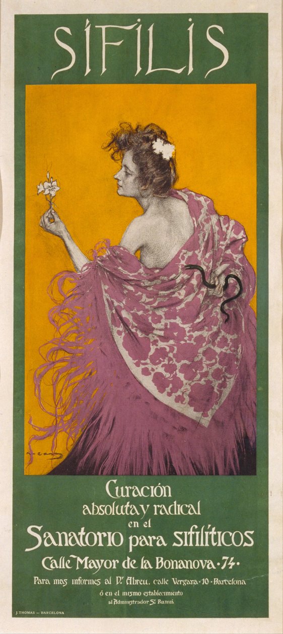 Plakat kiły autorstwa Ramon Casas i Carbo