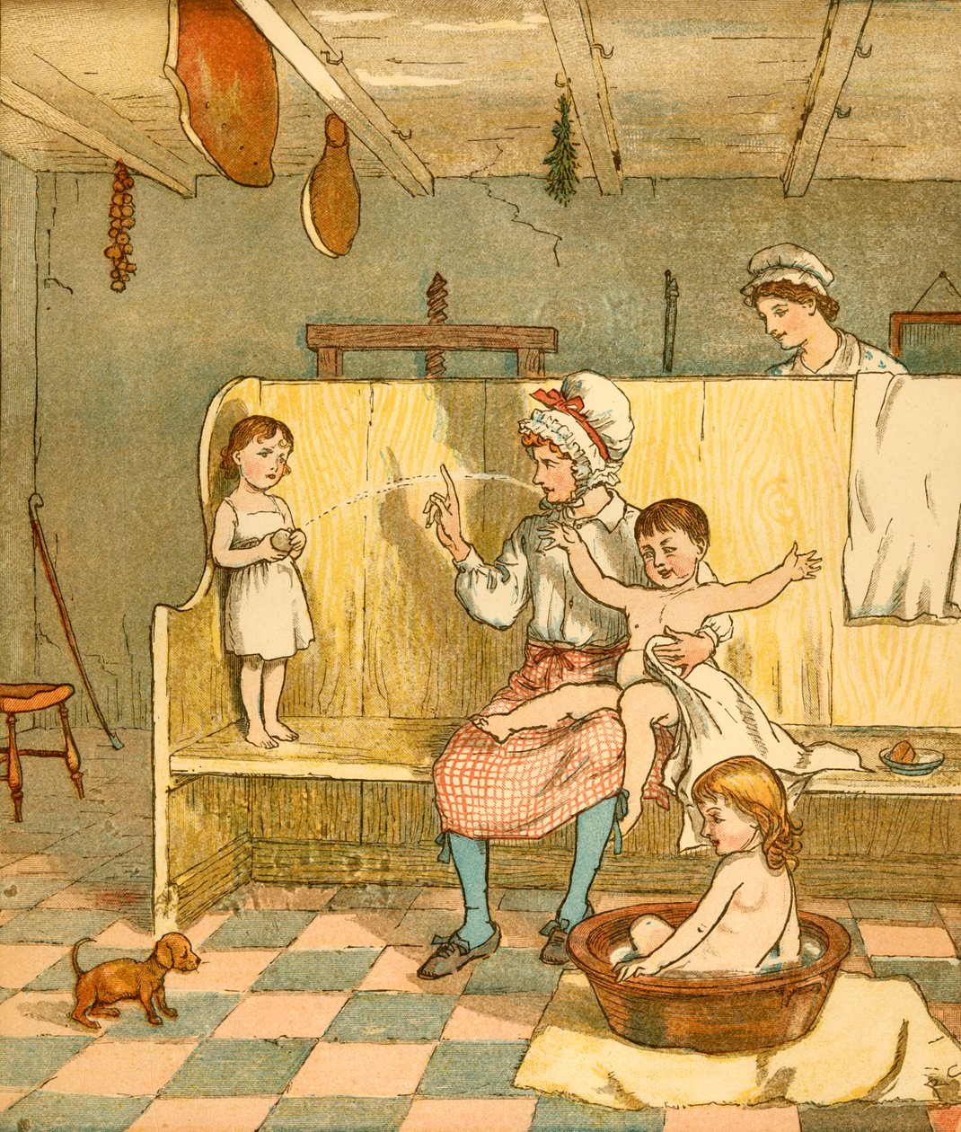 Czas kąpieli, ok. 1881 r. autorstwa Randolph Caldecott