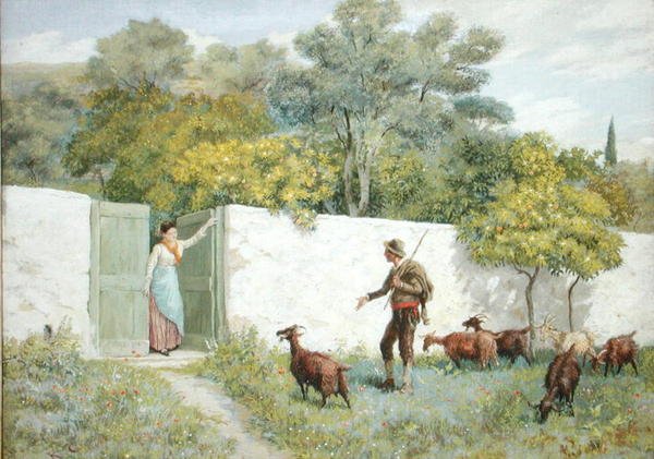 Scena w Montone - Pasterz autorstwa Randolph Caldecott