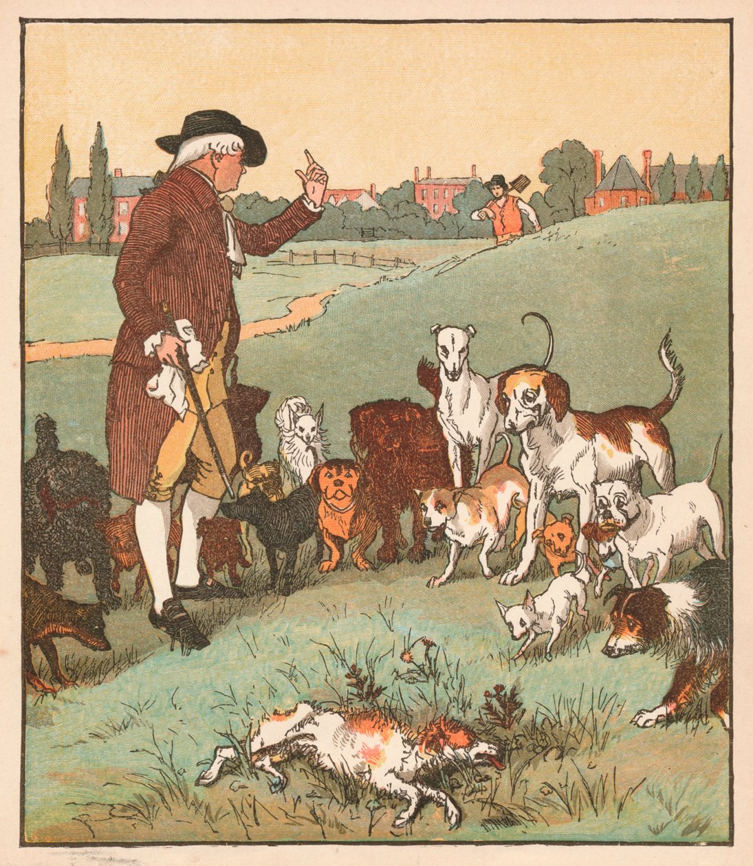 Ten pies umarł, ok. 1879 r. autorstwa Randolph Caldecott
