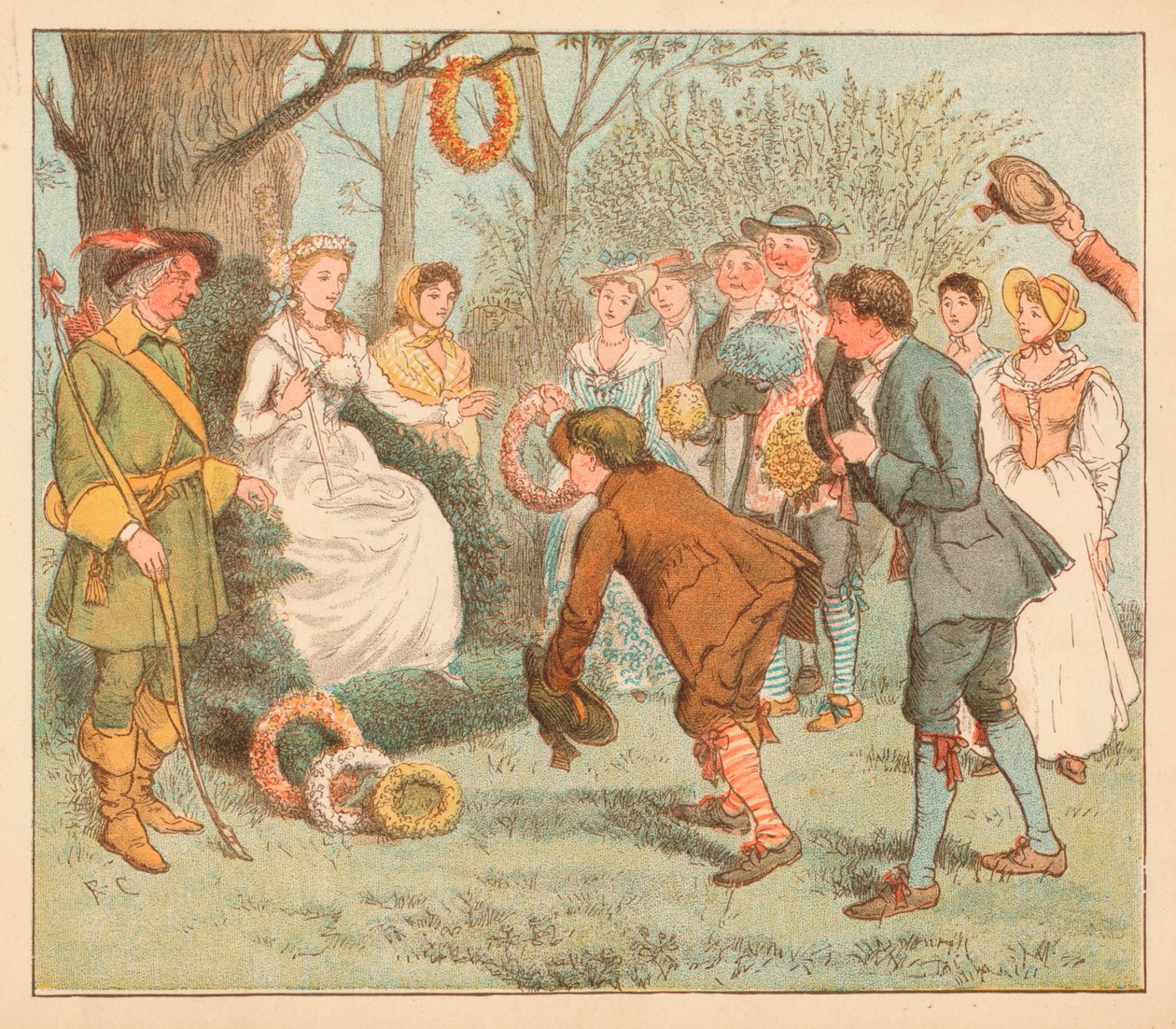 ...poszli do altany..., ok. 1885, 1934. autorstwa Randolph Caldecott