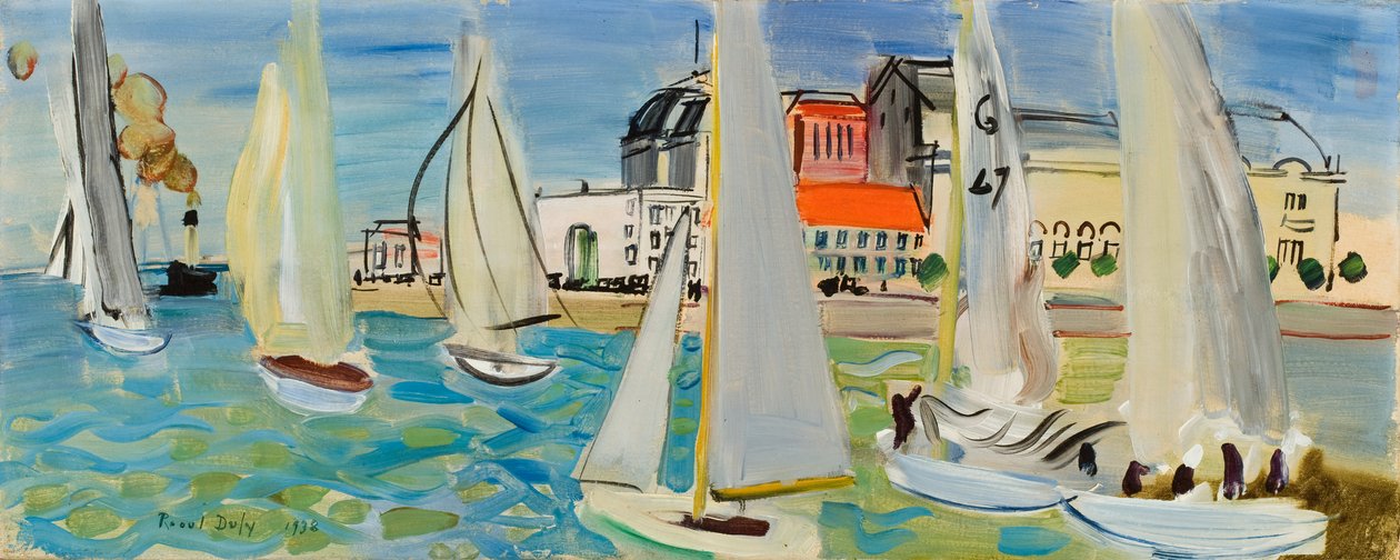 Łodzie w Hawrze autorstwa Raoul Dufy