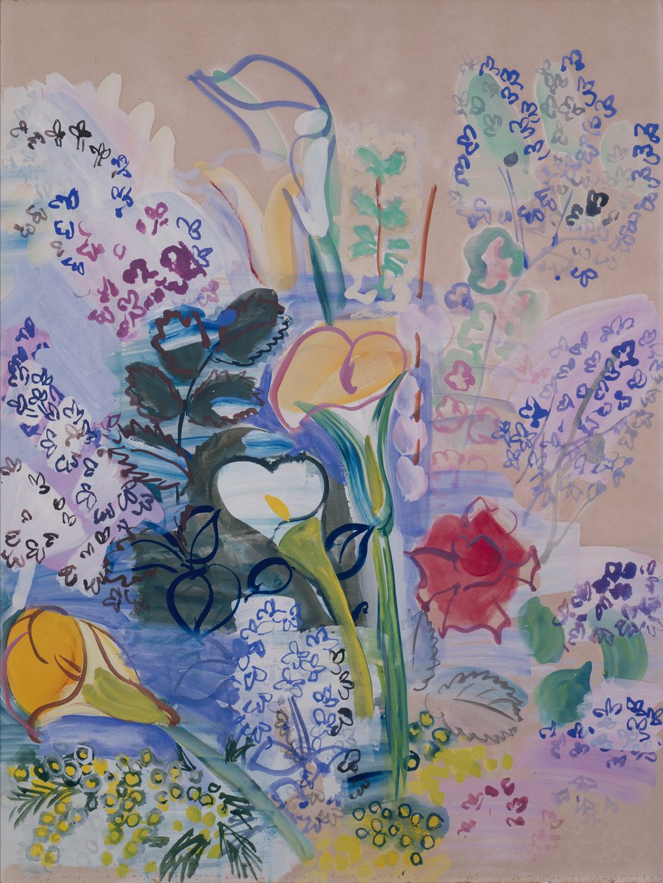 Bukiet aronii (gwasz na papierze) autorstwa Raoul Dufy