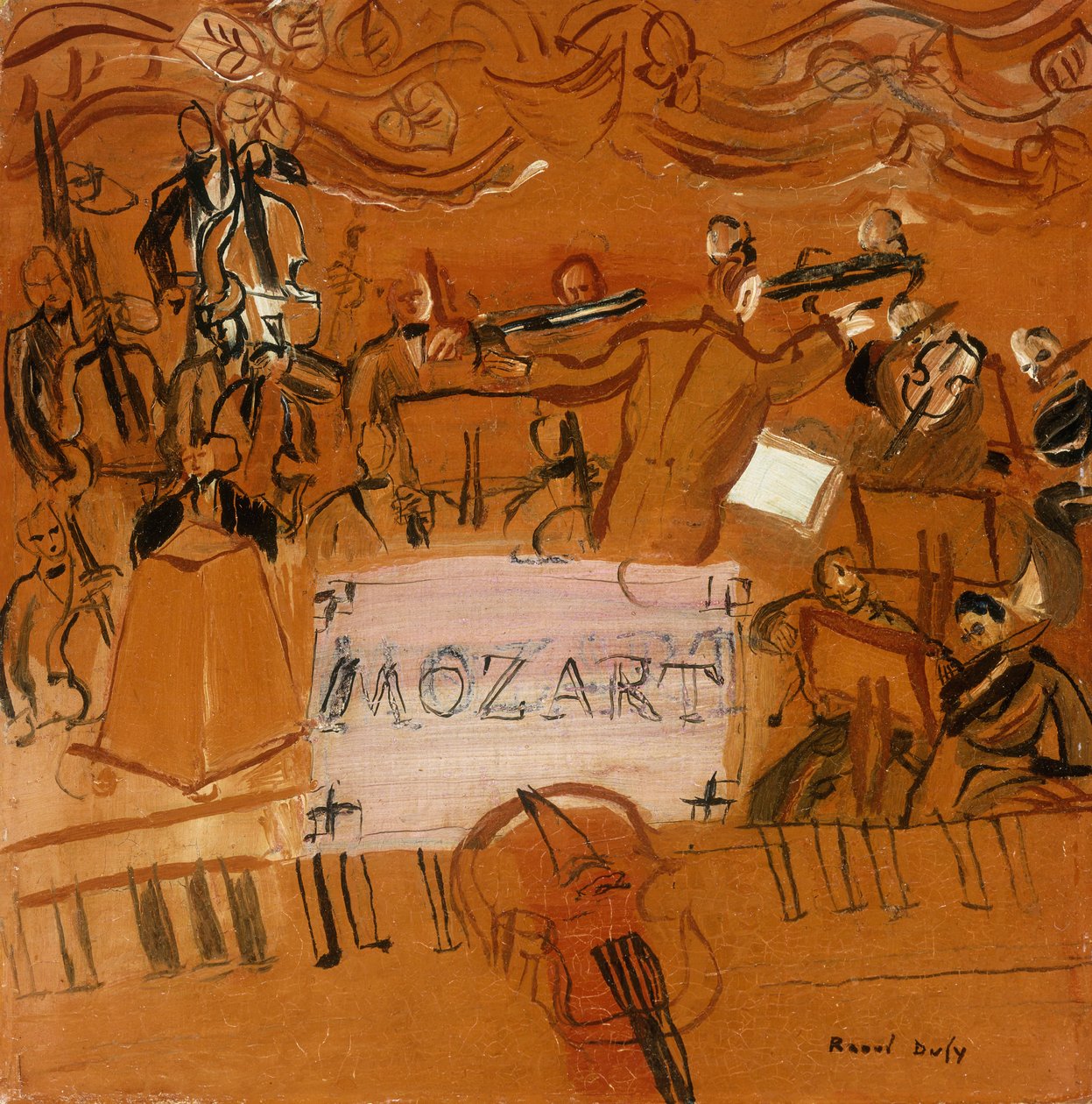 Orkiestra ma partyturę autorstwa Raoul Dufy