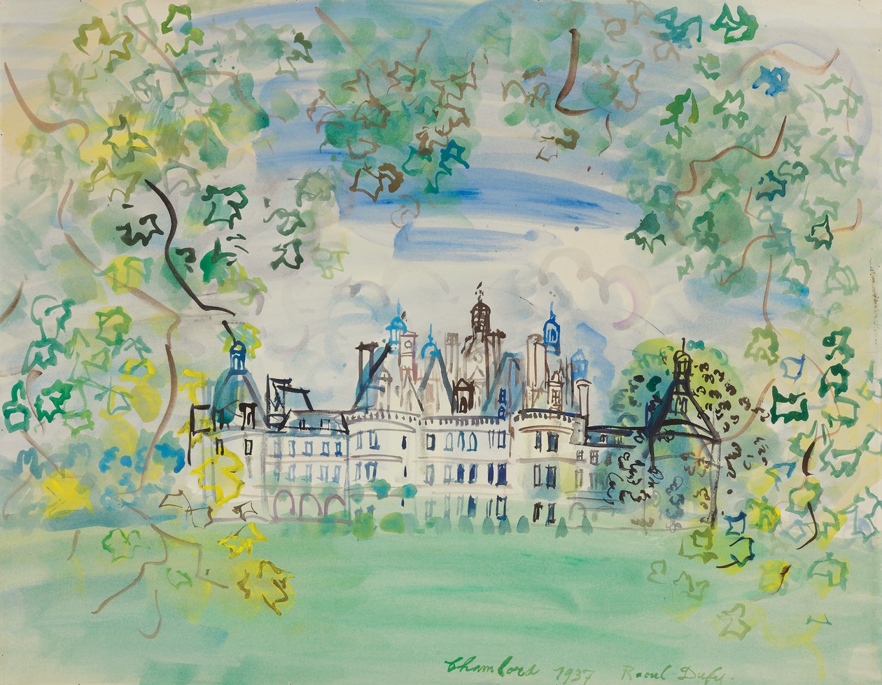 Chateau de Chambord autorstwa Raoul Dufy