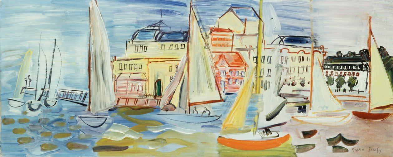 Regaty w Deauville, ok. 1930 (olej na płótnie) autorstwa Raoul Dufy