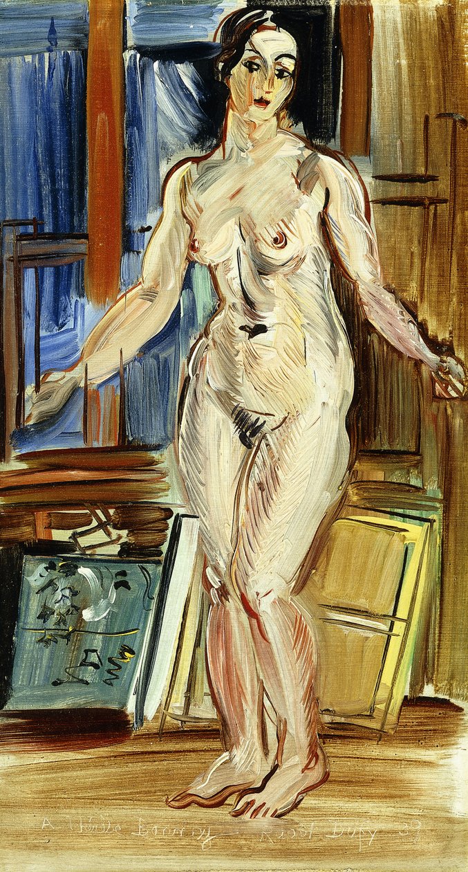 Stojący nago; Nu Debout autorstwa Raoul Dufy